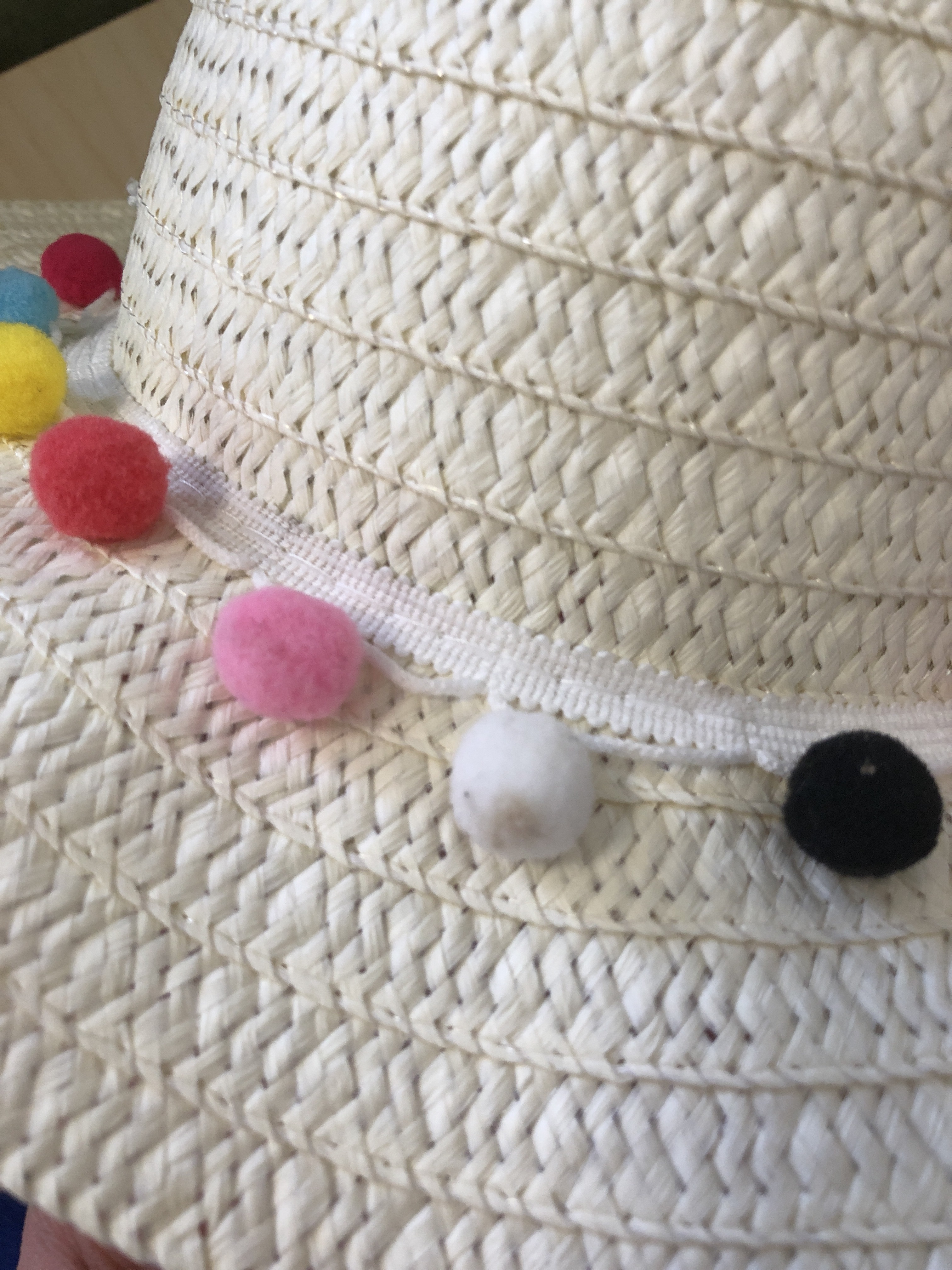 Фотография покупателя товара Шляпа с бомбошками для девочки MINAKU, размер 50, цвет белый