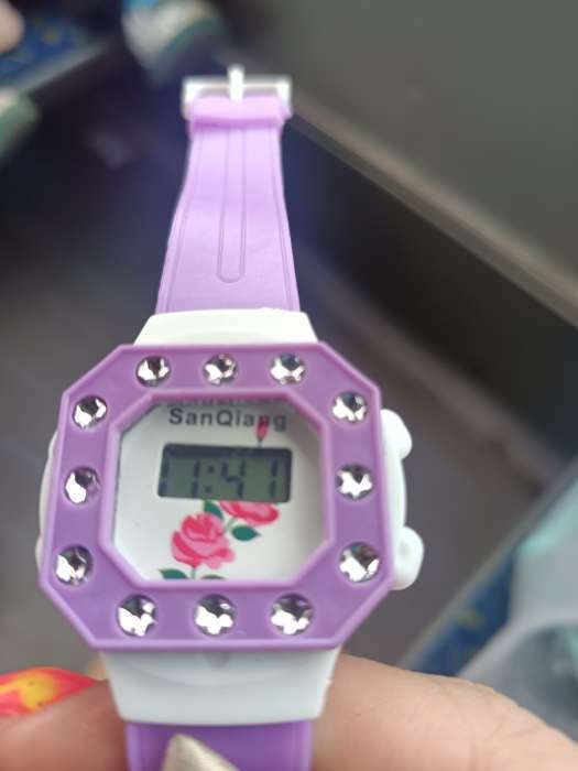Фотография покупателя товара Часы наручные электронные детские, длина 20 см, микс - Фото 5