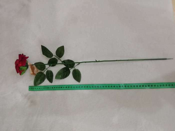 Фотография покупателя товара Цветы искусственные "Роза" 56 см d-8,5 см, белый - Фото 6