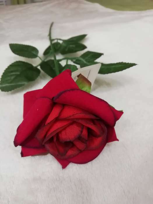 Фотография покупателя товара Цветы искусственные "Роза" 56 см d-8,5 см, белый - Фото 7