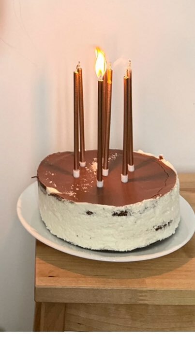 Фотография покупателя товара Свечи в торт "Ройс", 6 шт, высокие, 13 см, графит металлик - Фото 6