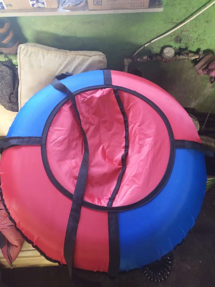Фотография покупателя товара Тюбинг-ватрушка, диаметр чехла 90 см, цвета МИКС - Фото 1