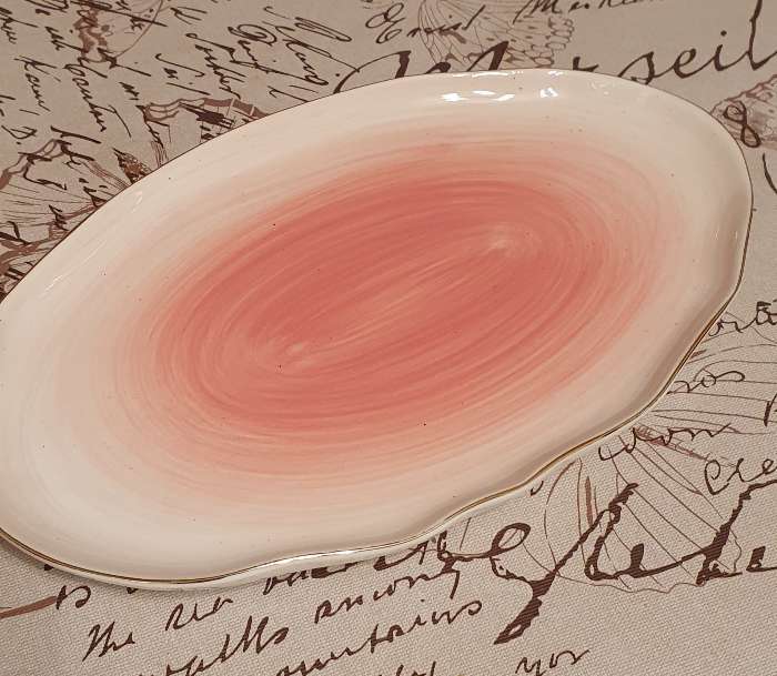 Фотография покупателя товара Блюдо фарфоровое Доляна «Млечный путь», 29,5×17,5 см, цвет розовый