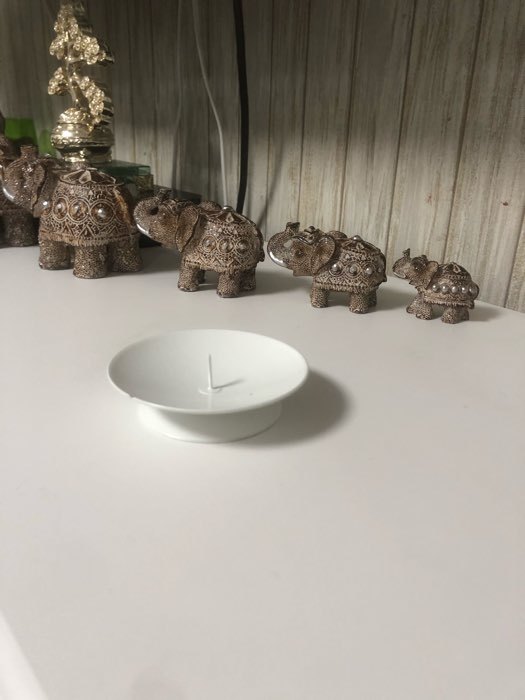 Фотография покупателя товара Подсвечник "Лотос" металл на 1 свечу, 7,5х2 см, белый - Фото 2