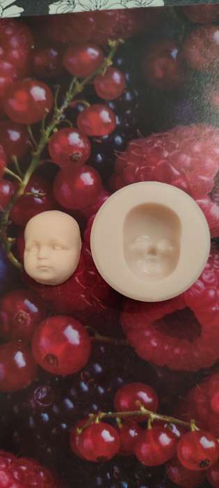 Фотография покупателя товара Молд силикон "Лицо младенца" №10 3х2,1х1,1 см - Фото 4
