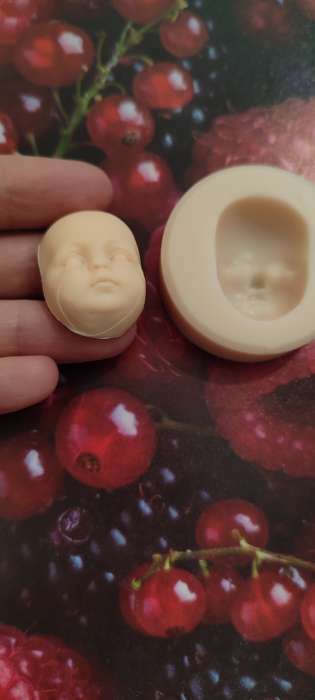 Фотография покупателя товара Молд силикон "Лицо младенца" №10 3х2,1х1,1 см - Фото 5