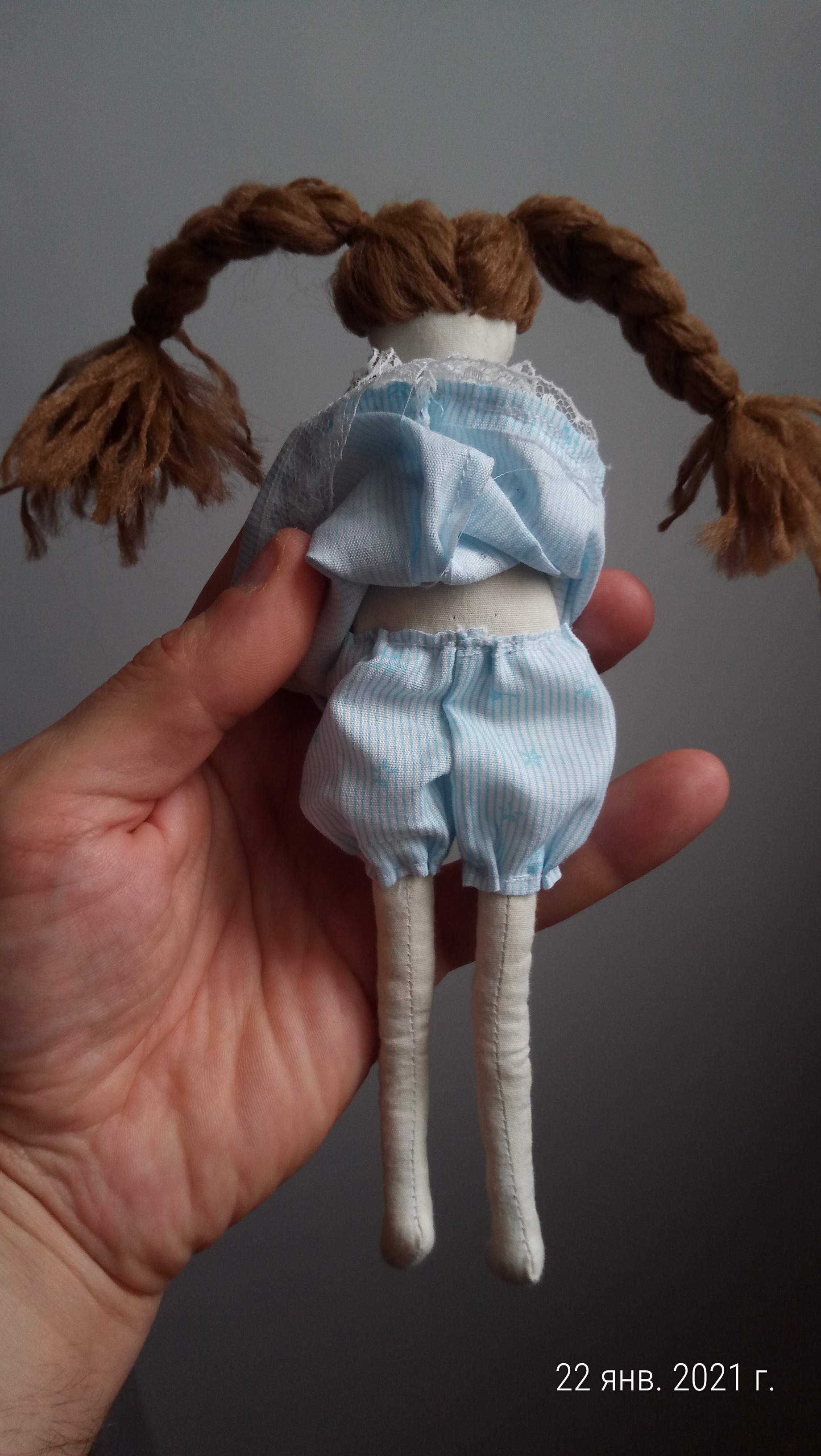 Фотография покупателя товара Интерьерная кукла «Крошка горошка», набор для шитья, 17 × 26 см - Фото 2