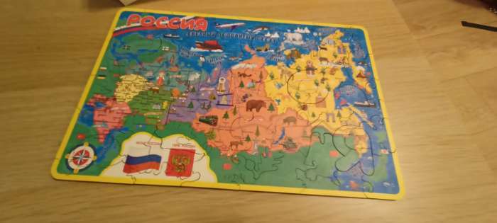 Фотография покупателя товара Пазл деревянный «Карта России»