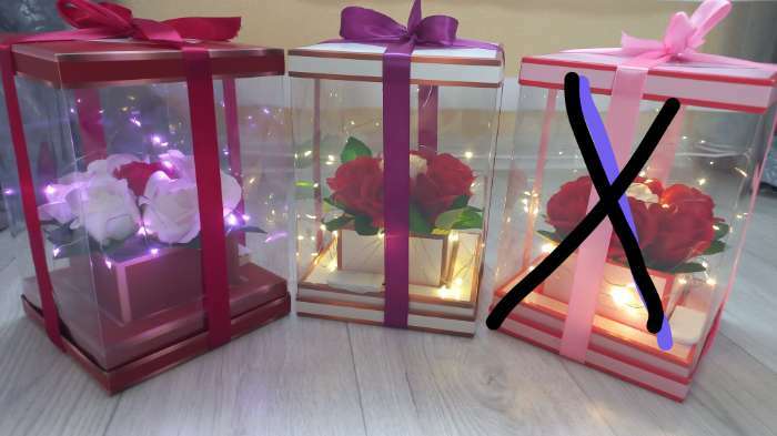 Фотография покупателя товара Коробка для цветов с вазой и PVC окнами, складная, 16×23×16 см, крафт - Фото 10