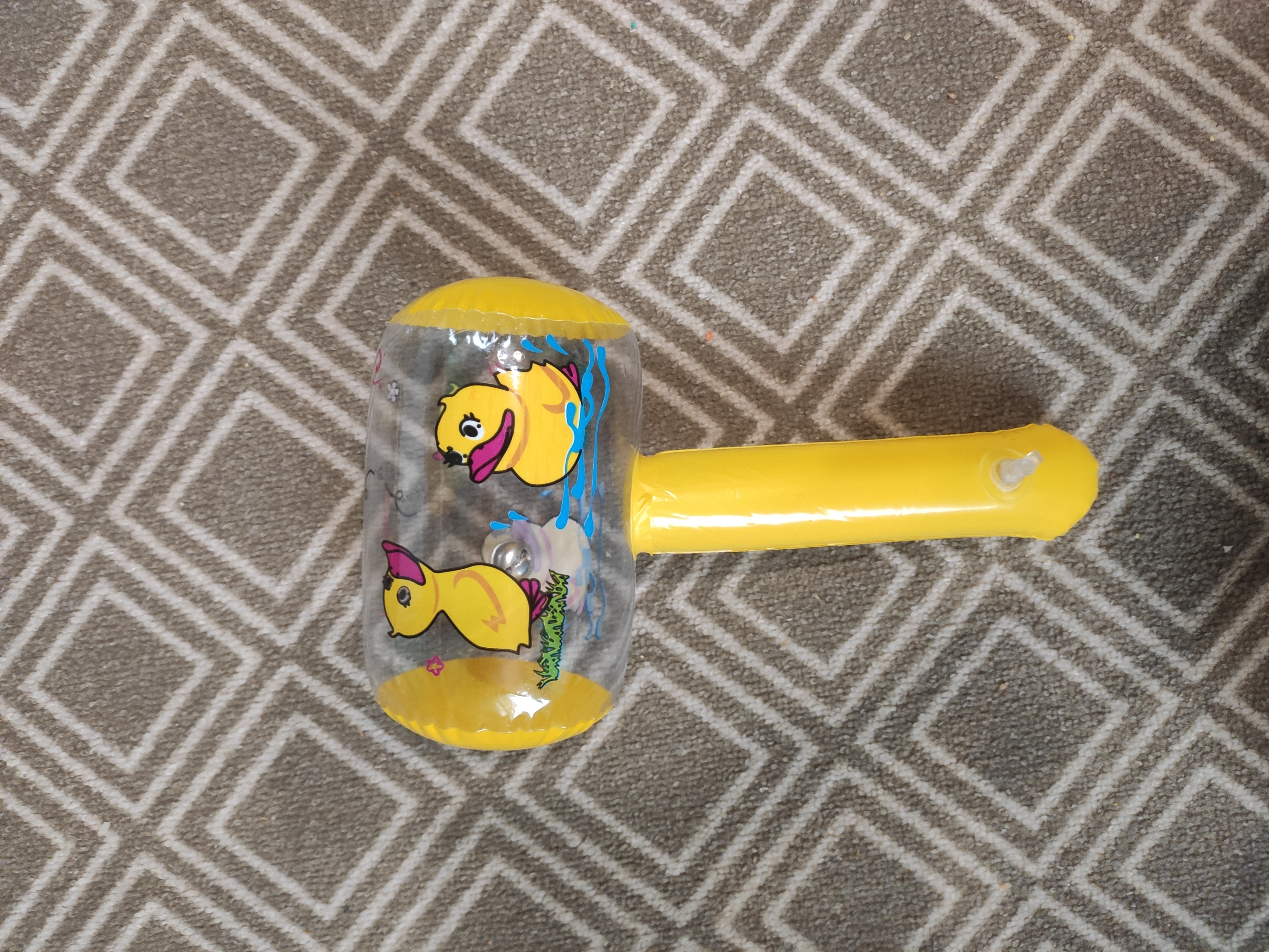 Фотография покупателя товара Игрушка надувная со звуком «Молоток» 30 см, цвет МИКС - Фото 6