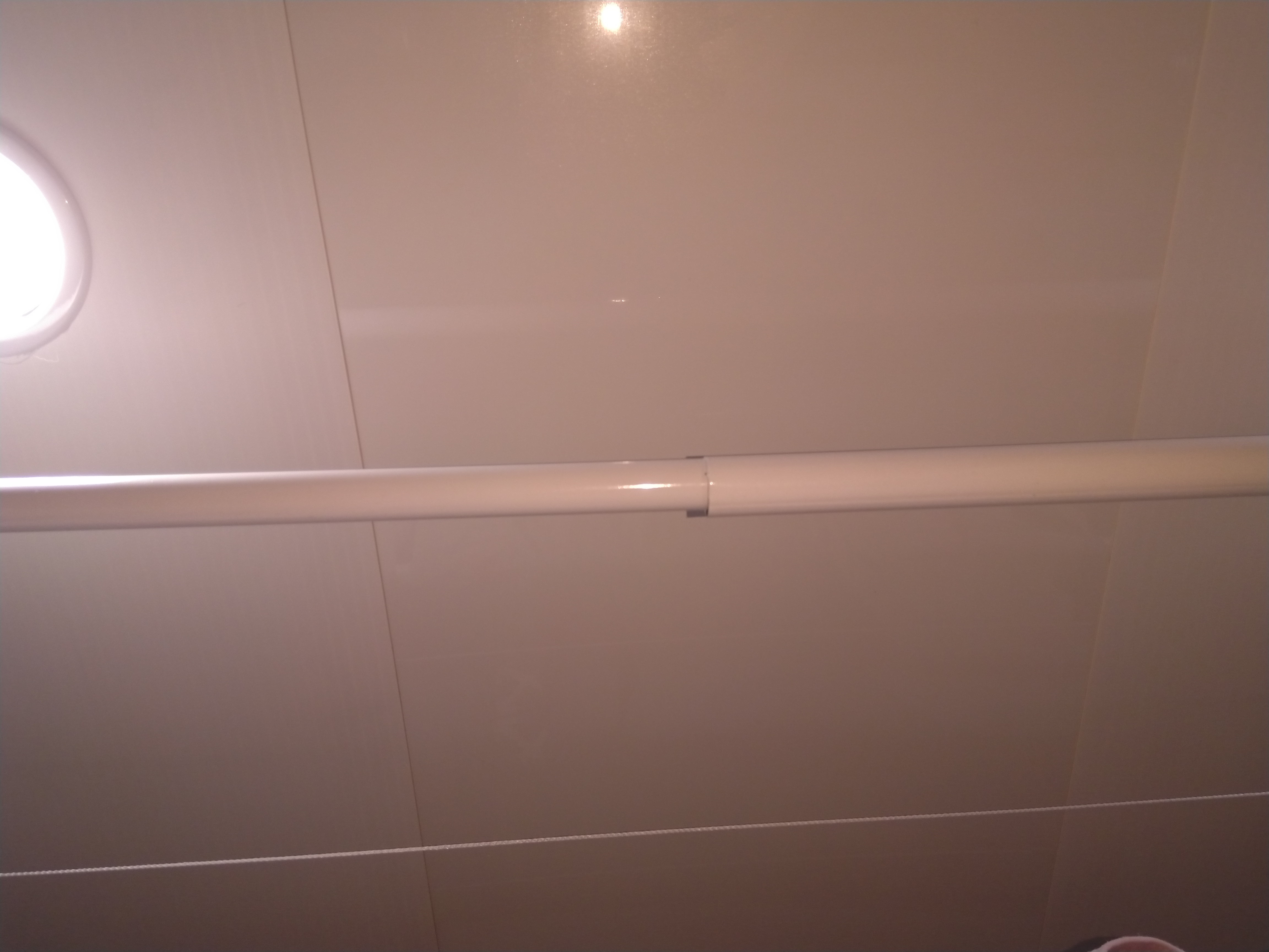 Фотография покупателя товара Карниз для ванной комнаты, телескопический 120-220 см, цвет белый - Фото 5