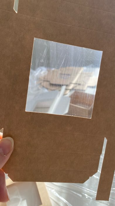Фотография покупателя товара Коробка складная, крышка-дно,с окном, крафт, 10 х 10 х 5 см - Фото 6