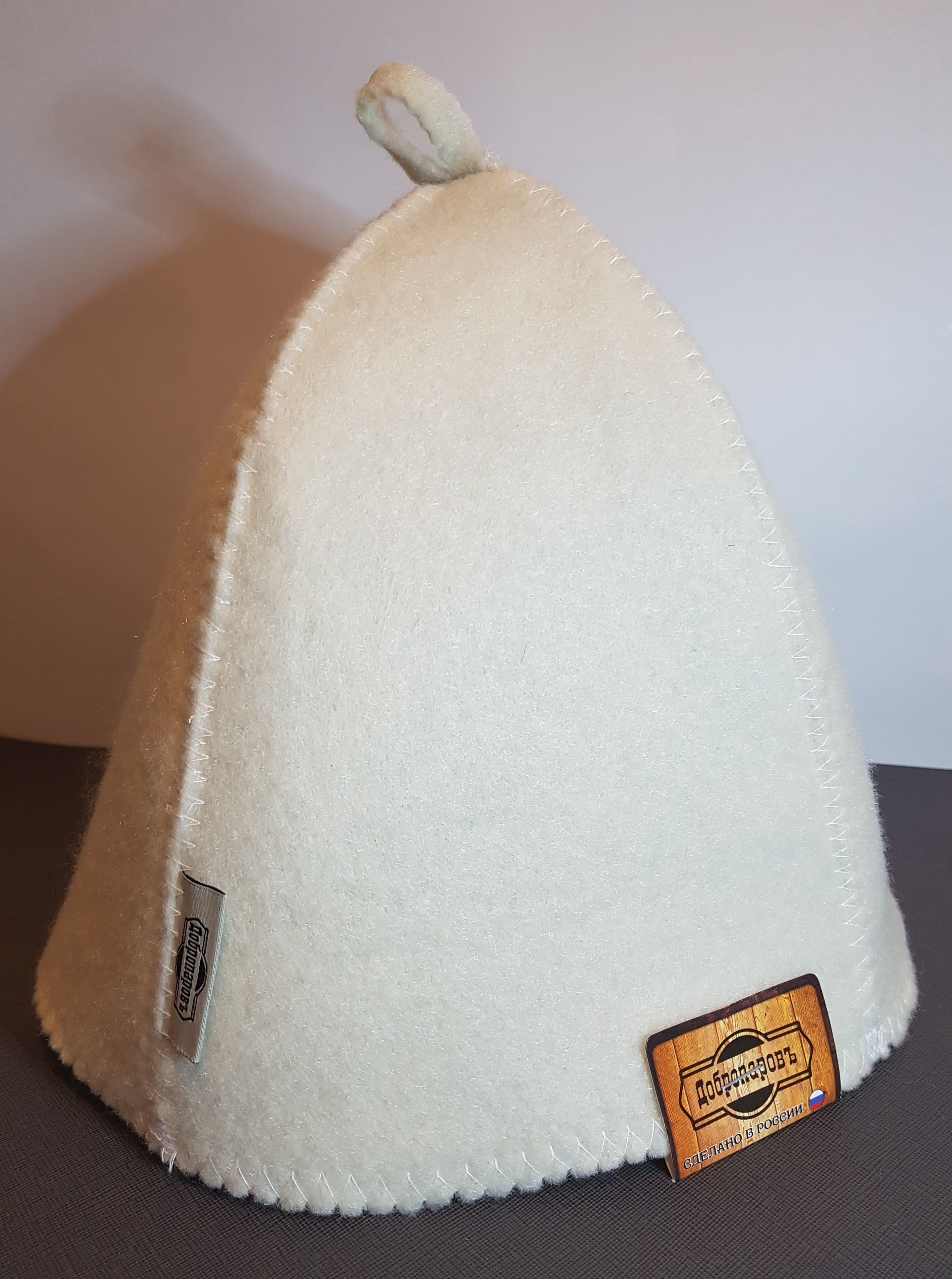 Фотография покупателя товара Банная шапка с вышивкой "Рожденный в СССР, серп и молот", первый сорт ПРОМО - Фото 3