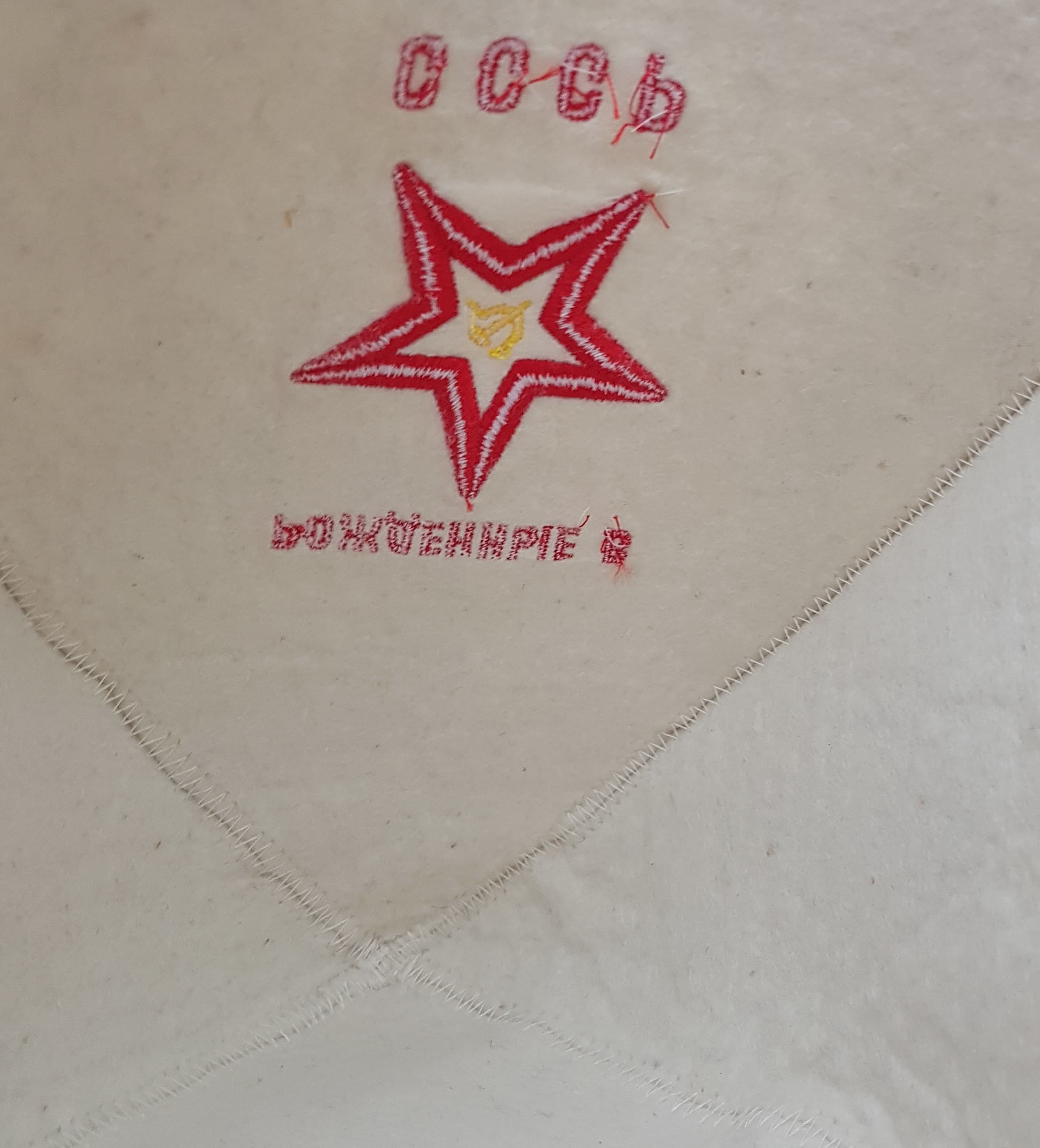 Фотография покупателя товара Шапка для бани будёновка "Рожденные в СССР" - Фото 1