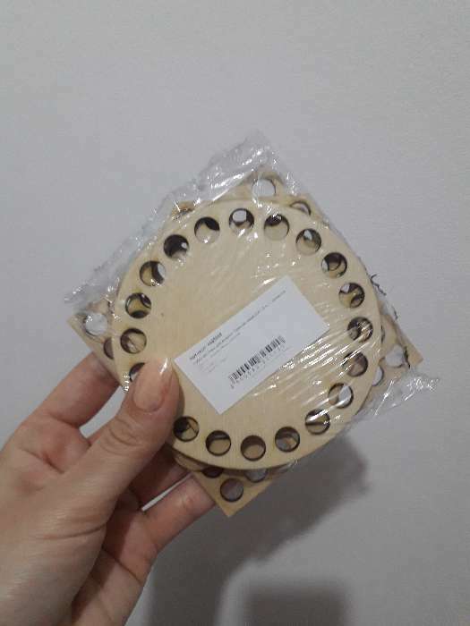 Фотография покупателя товара Набор заготовок для вязания "Простая геометрия" (5 в 1), донышко фанера 3 мм, 10 см