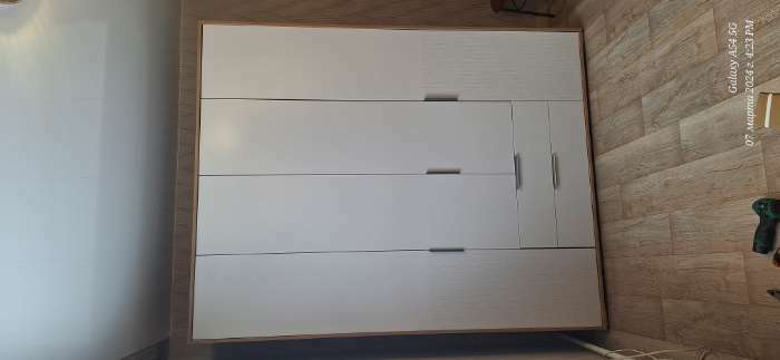 Фотография покупателя товара Шкаф четырёхдверный «Николь №8», 1811×523×2320 мм, цвет дуб альпийский / белое сияние - Фото 1