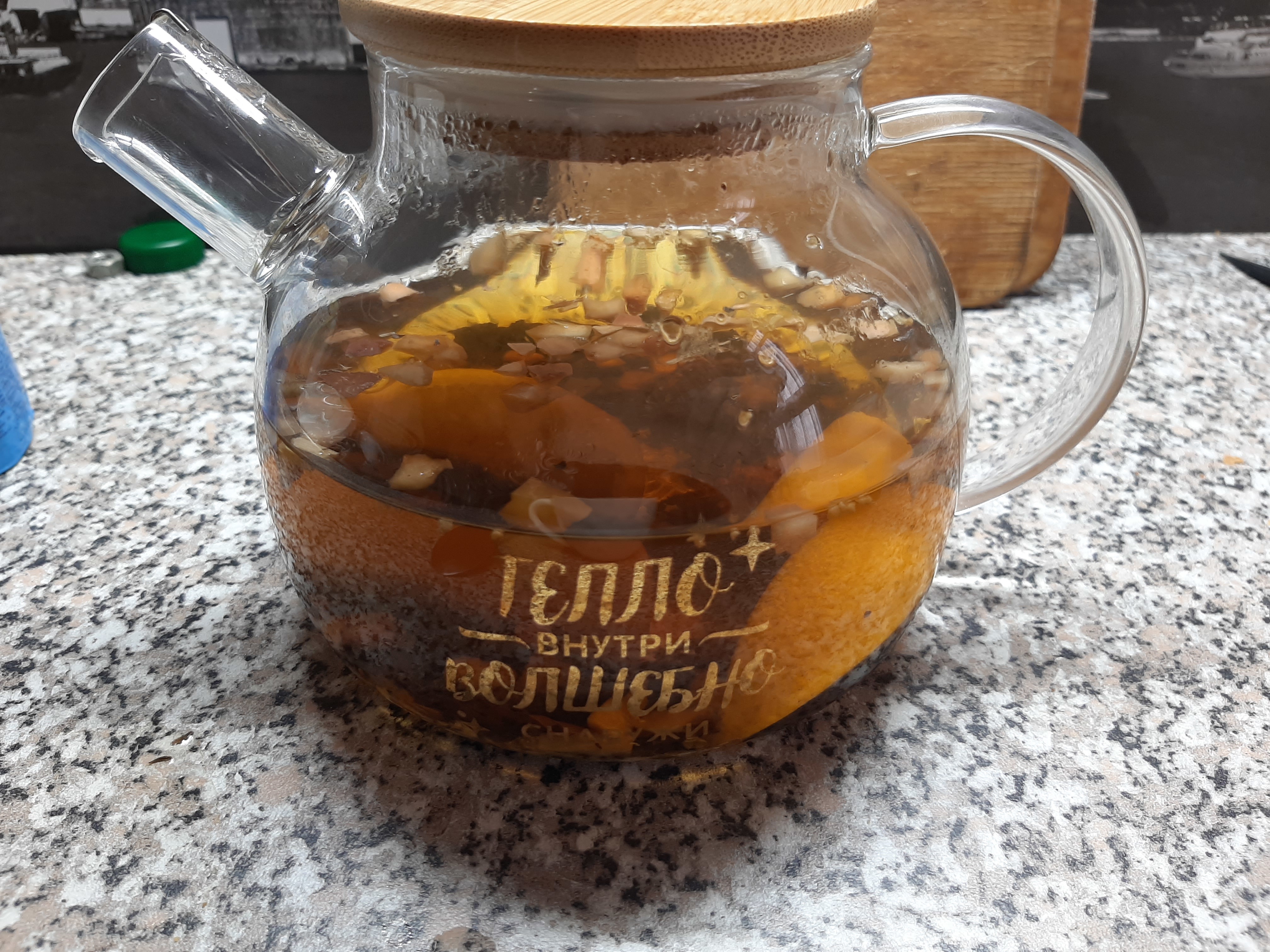 Фотография покупателя товара Стеклянный чайник «Тепло внутри», 1000 мл - Фото 2