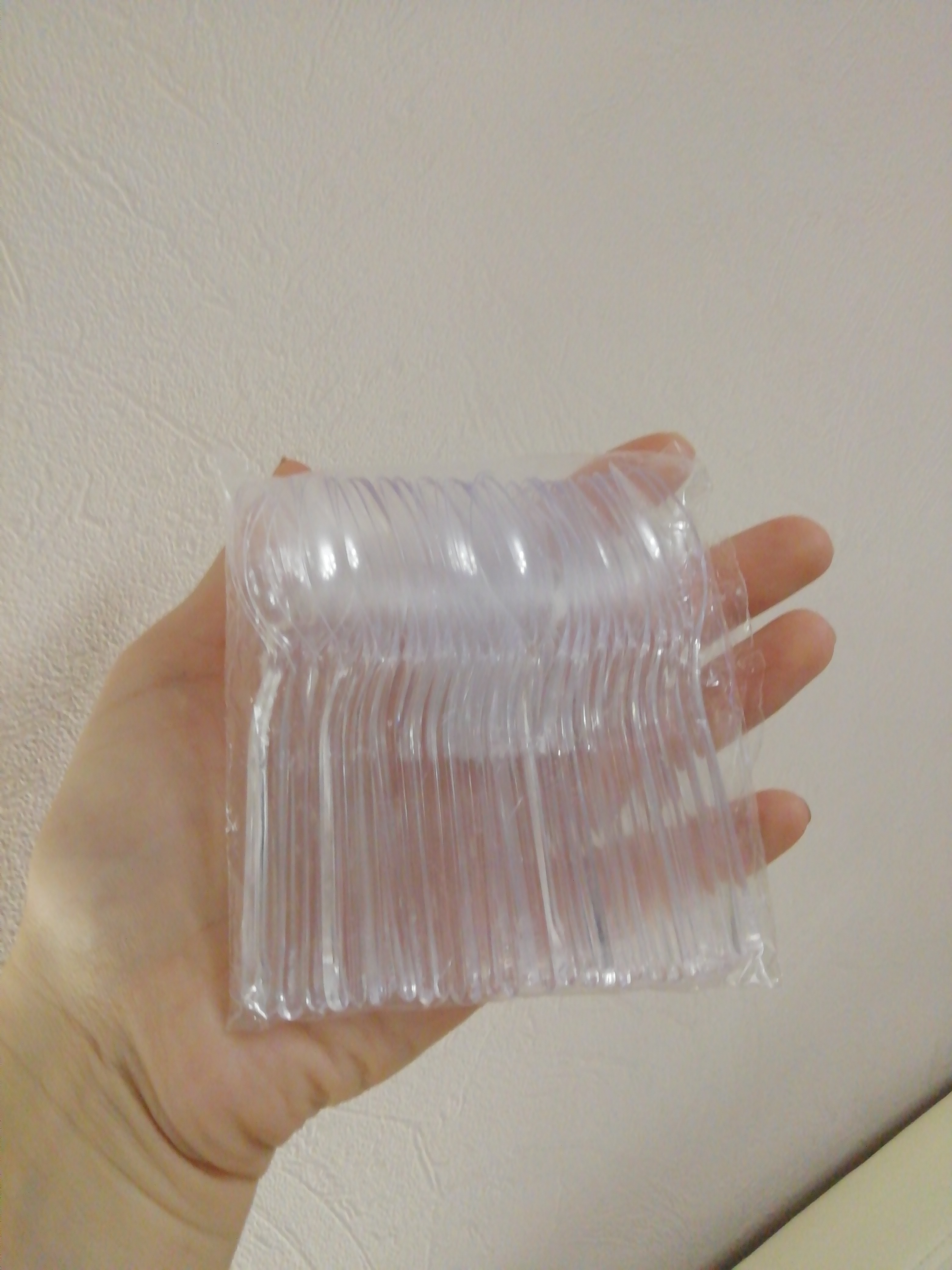 Фотография покупателя товара Ложка пластиковая одноразовая для фуршетов, 10 см, цвет прозрачный, 50 шт/уп