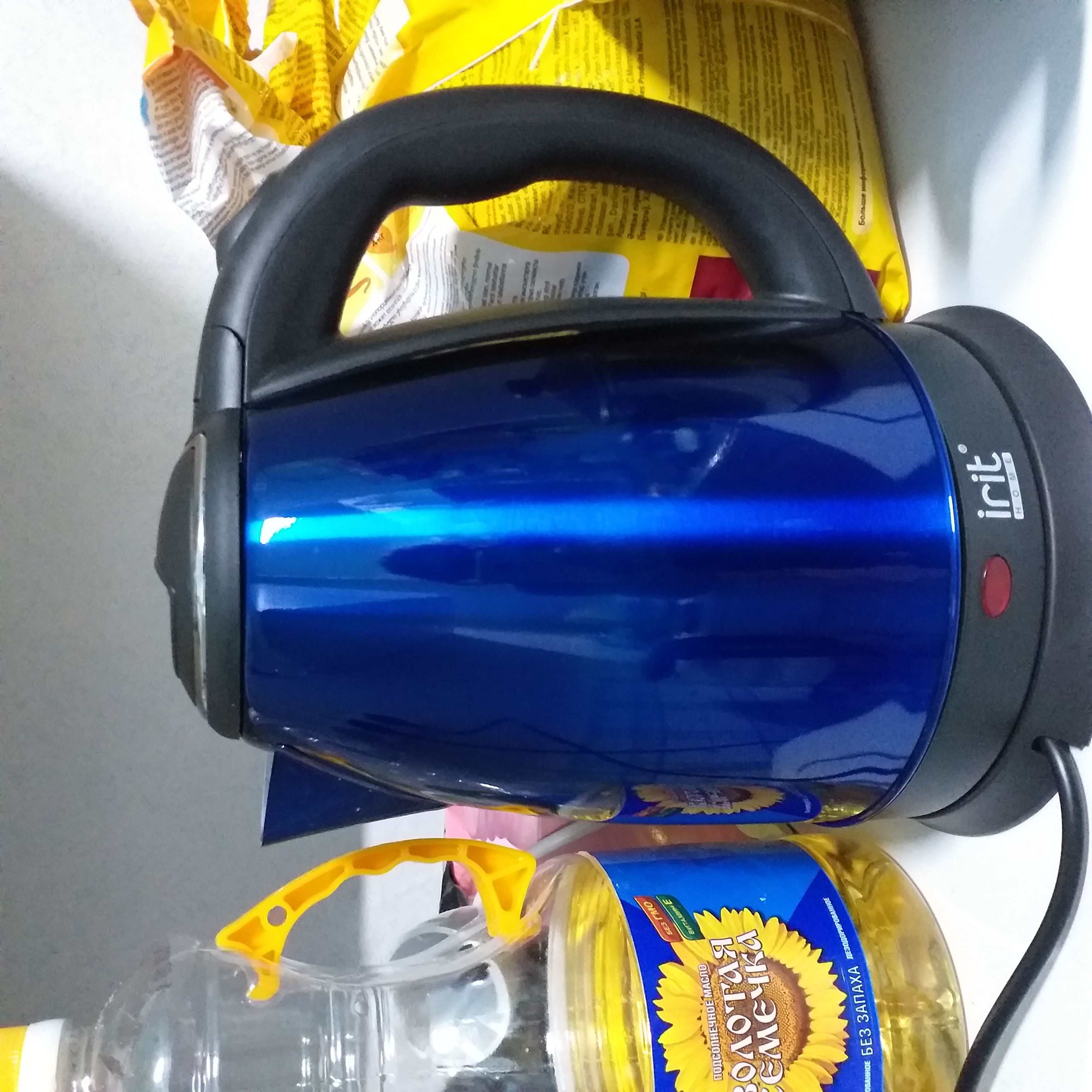 Фотография покупателя товара Чайник электрический Irit IR-1344, металл, 2 л, 1500 Вт, синий - Фото 1