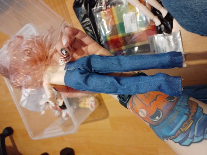 Фотография покупателя товара Джинсы для кукол мужчин, длина — 18 см, цвет синий - Фото 1