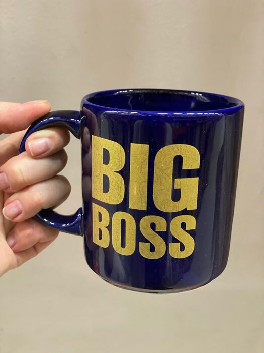 Фотография покупателя товара Кружка "Big Boss", синяя, керамика, 0.35 л, 1 сорт, микс