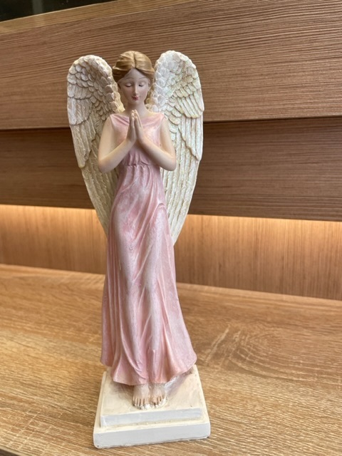 Фотография покупателя товара Сувенир полистоун "Девушка-ангел в розовой тоге" 9х7,5х23 см - Фото 1