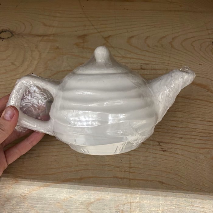 Фотография покупателя товара Чайник для заварки "Волна", белый, керамика, 0.8 л - Фото 1