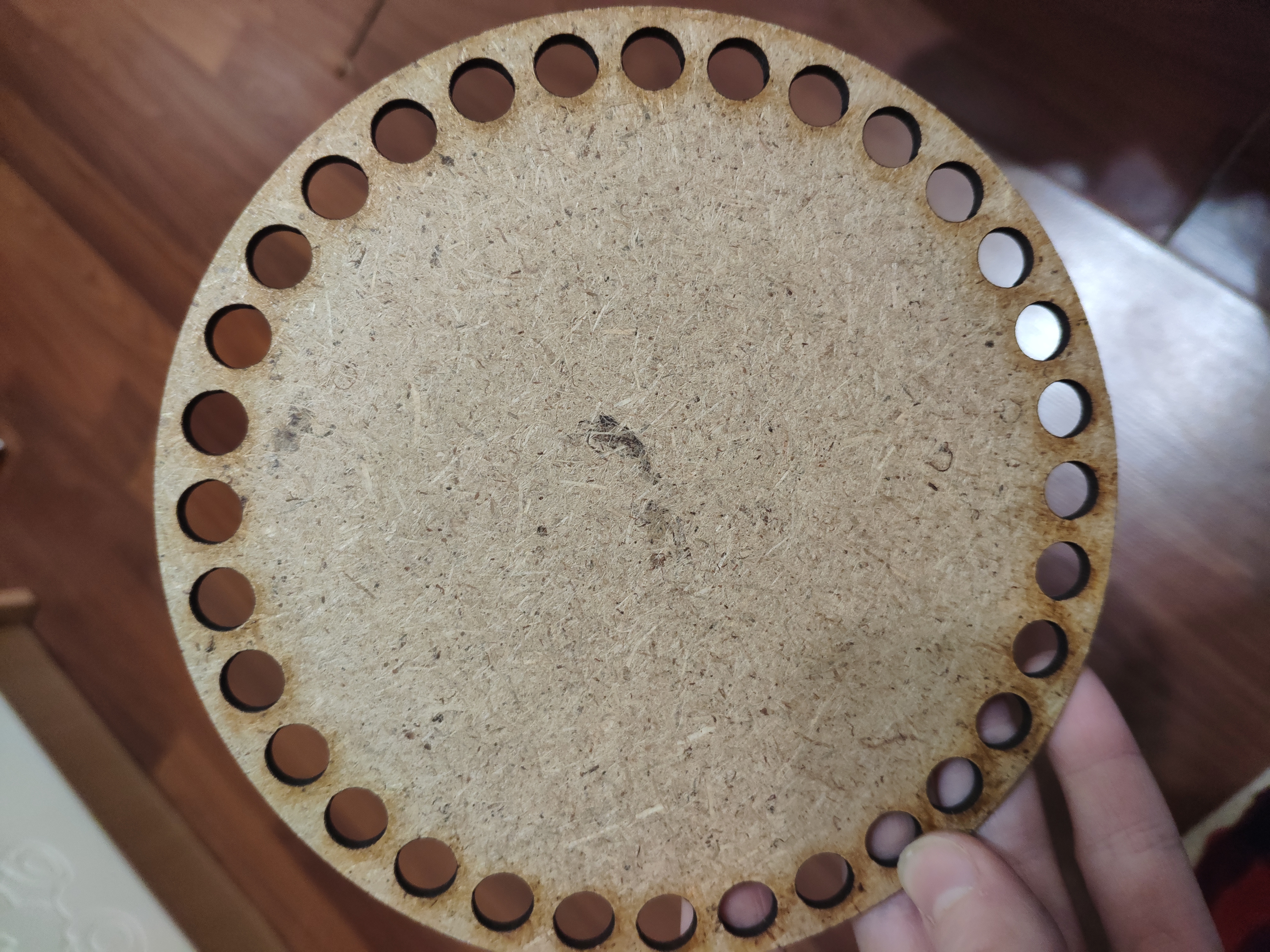 Фотография покупателя товара Заготовка для вязания "Круг Ночь морского дна", донышко ДВП, размер 15 см - Фото 3