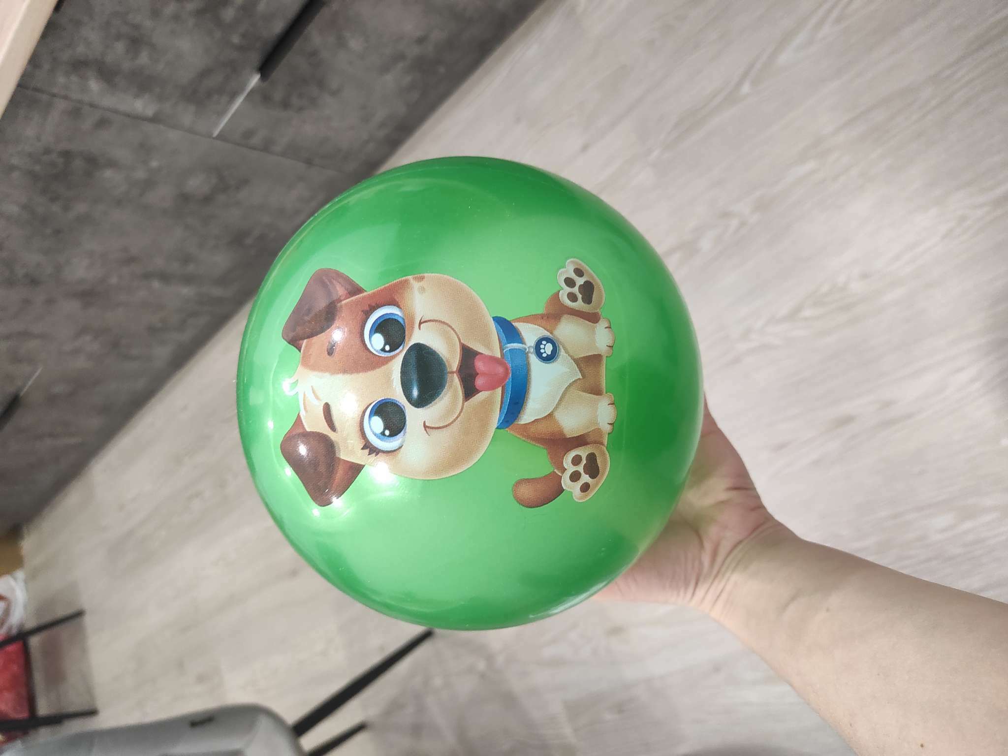 Фотография покупателя товара Мяч детский ZABIAKA «Пёсик», d=22 см, 60 г, цвет МИКС