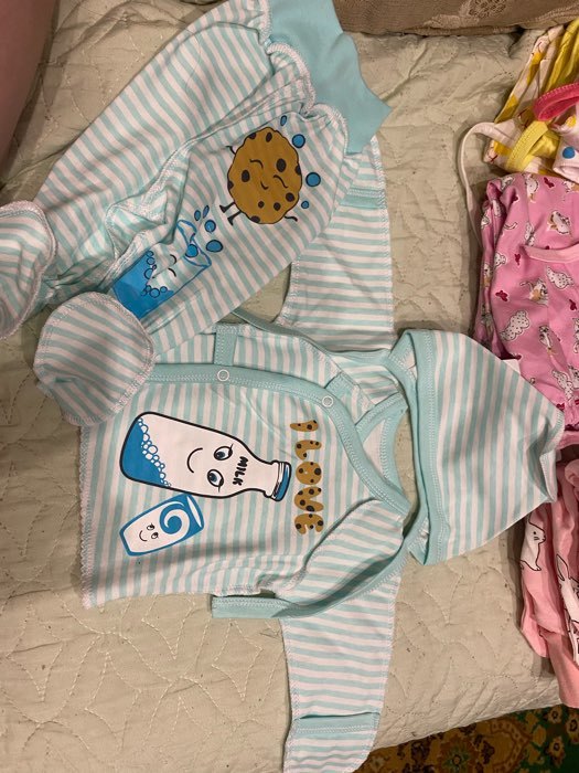 Фотография покупателя товара Комплект 3 предмета «Печенье», цвет бирюзовый, рост 62 см - Фото 1