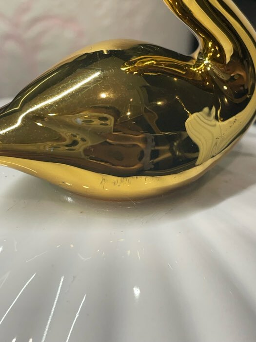 Фотография покупателя товара Банка керамическая для сыпучих продуктов Доляна «Золотое крыло. Фламинго», 700 мл, цвет белый - Фото 2