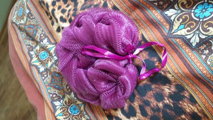 Фотография покупателя товара Мочалка - косичка для тела CUPELLIA SPA, 70 гр, цвет бело-розовый - Фото 3