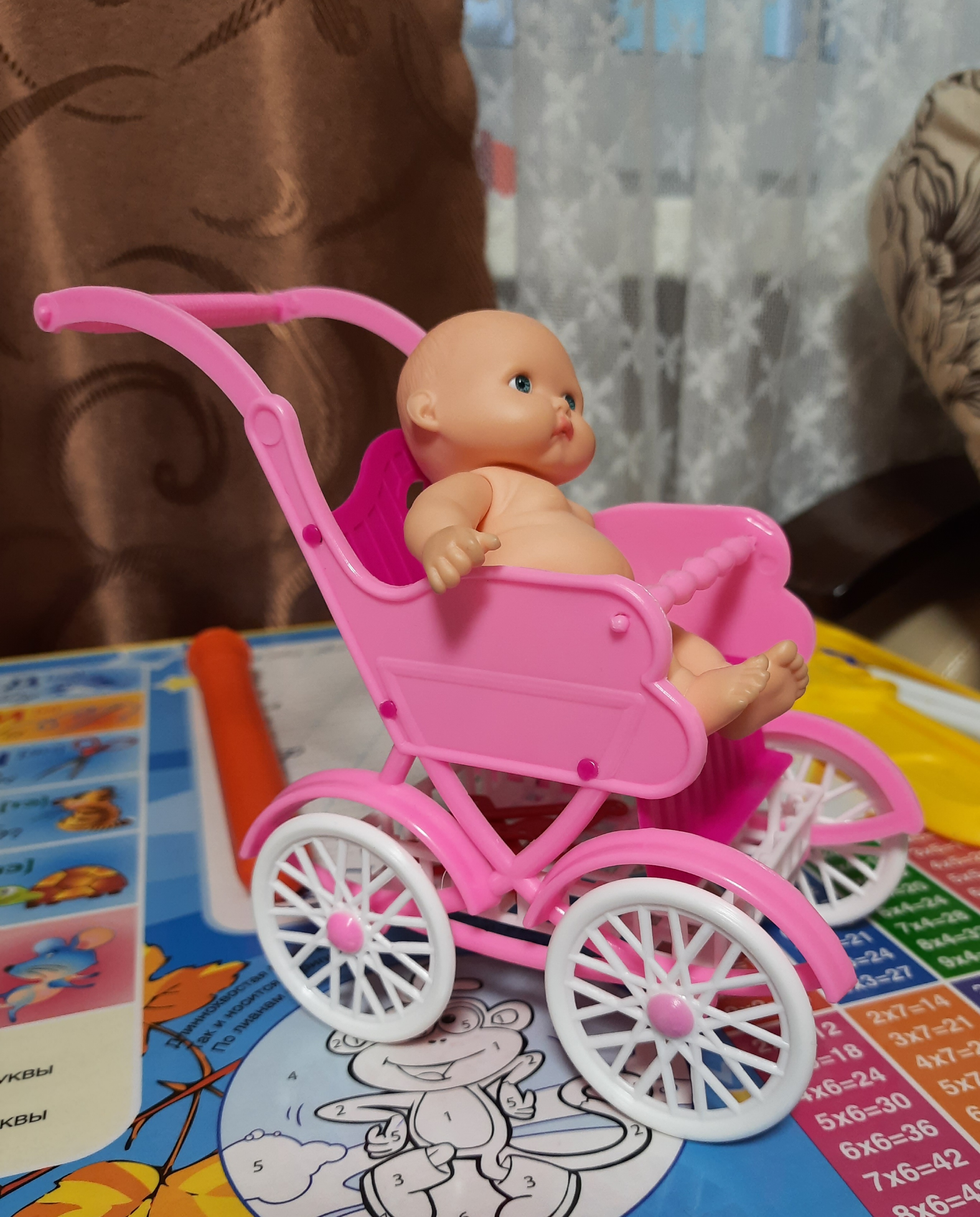 Фотография покупателя товара Коляска для кукол «Летняя», цвета МИКС - Фото 2