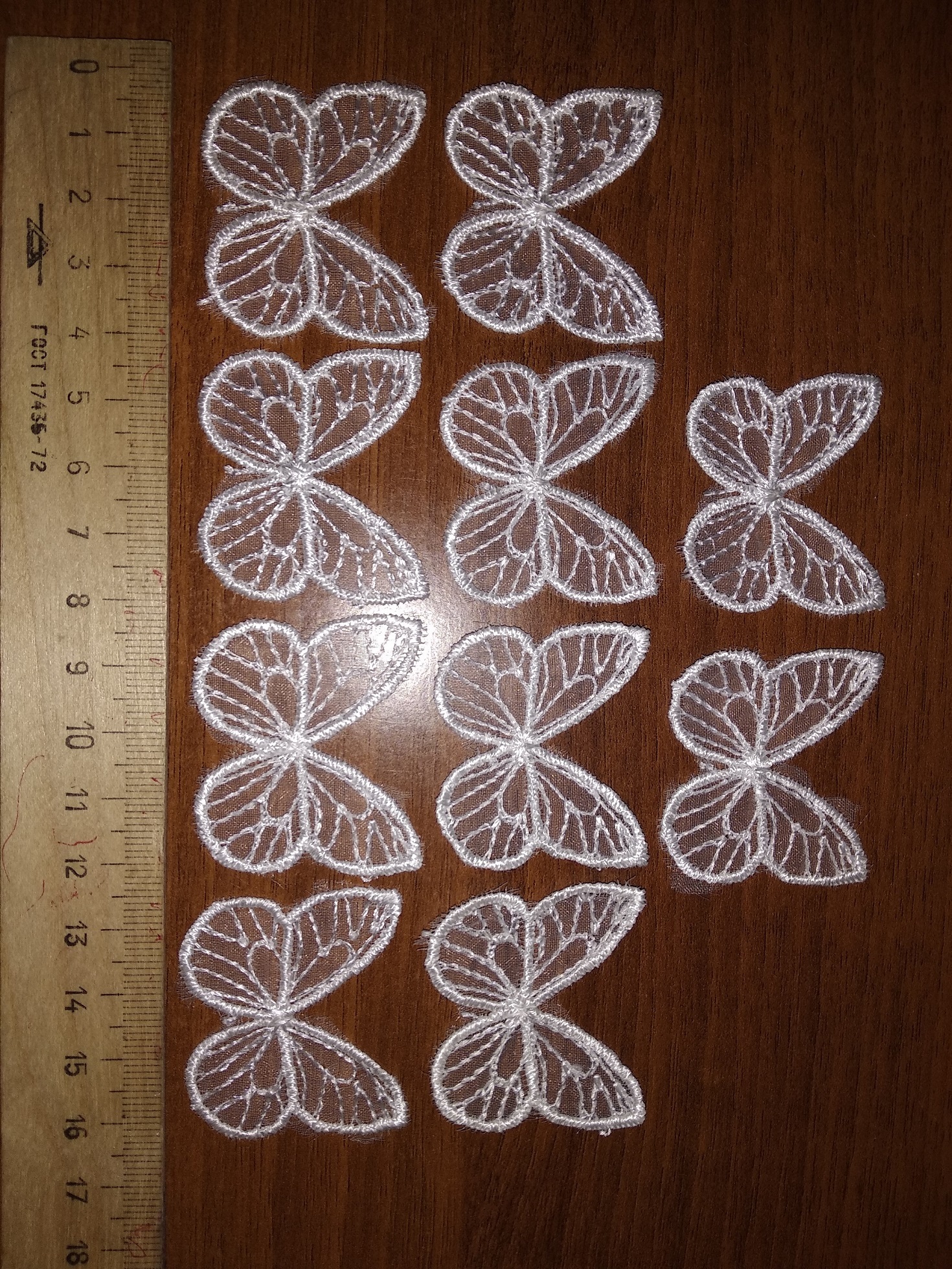 Фотография покупателя товара Вязаные элементы «Бабочки», 4 × 4 см, 10 шт, цвет белый - Фото 8