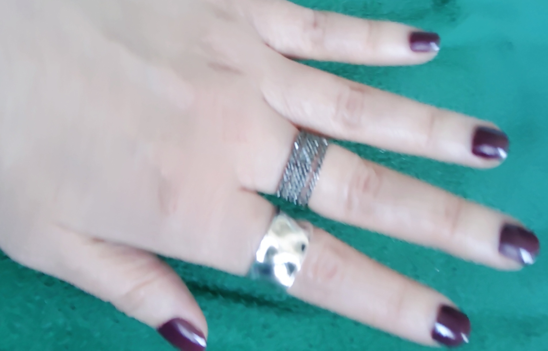 Фотография покупателя товара Кольцо «Минимал» разделение, цвет белый в серебре, безразмерное - Фото 2