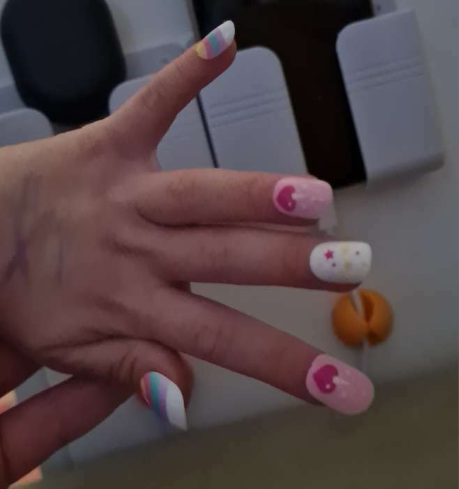 Фотография покупателя товара Детские накладные ногти «Сияй ярче звёзд», 12 шт. - Фото 2