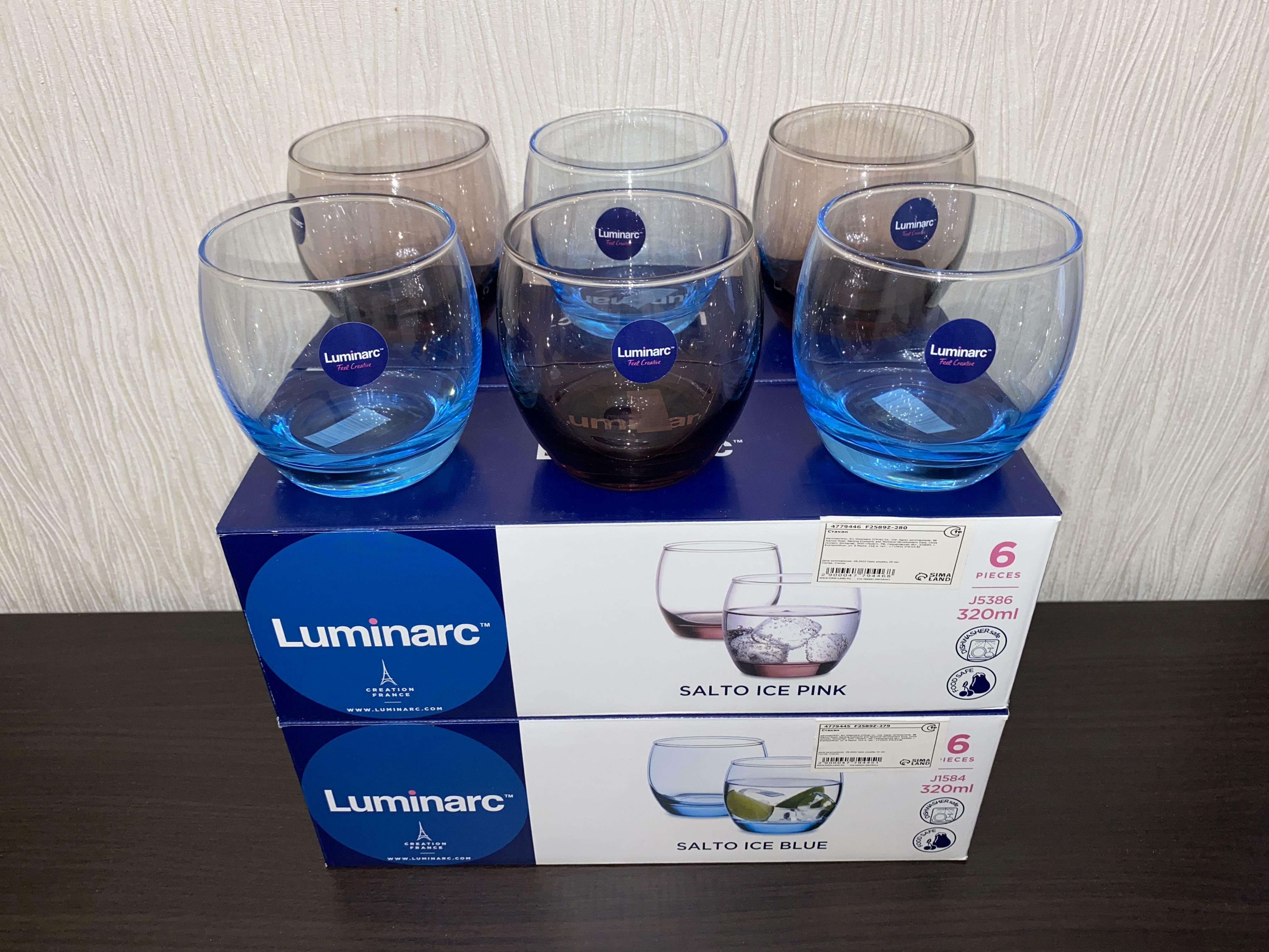 Фотография покупателя товара Стакан стеклянный низкий Luminarc SALTO, 320 мл, цвет голубой - Фото 5