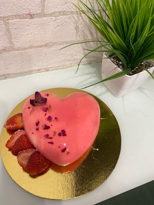 Фотография покупателя товара Форма силиконовая для муссовых десертов и выпечки «Сердце», 12,5×16 см, цвет белый - Фото 1