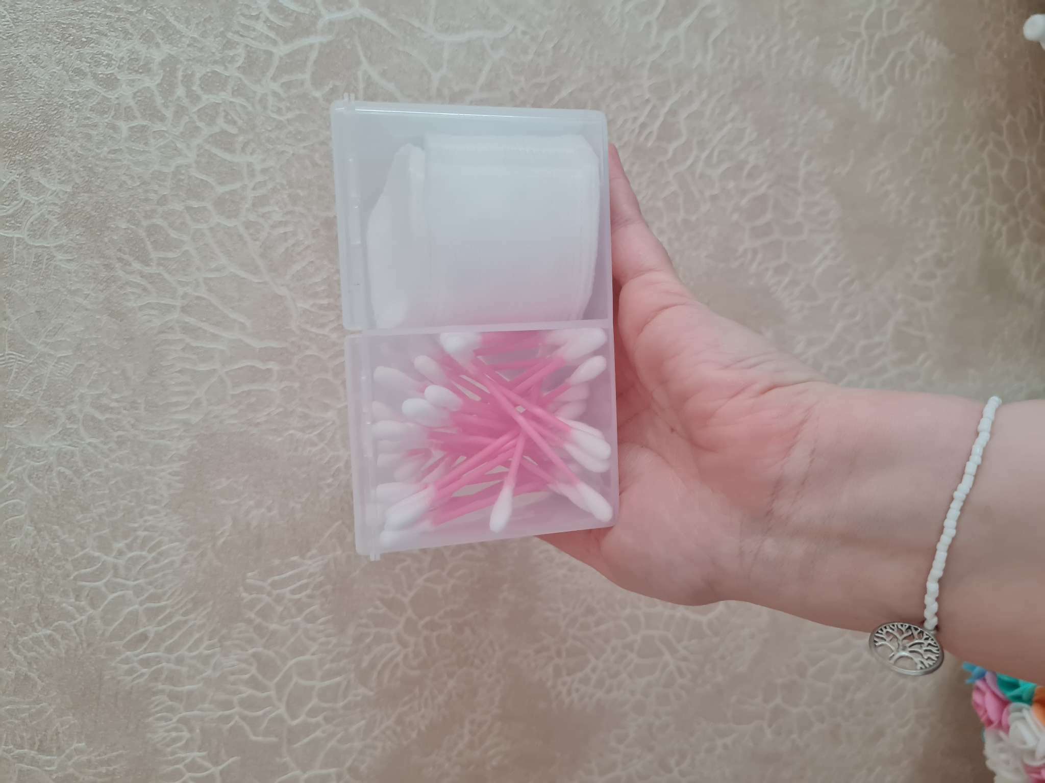 Фотография покупателя товара Контейнер для хранения мелочей, 2 секции, 6.7×12.5×7.5 см, МИКС - Фото 3