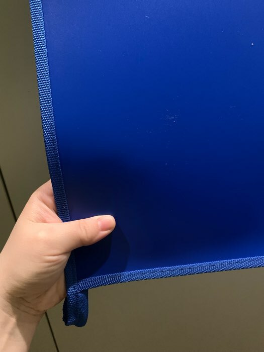 Фотография покупателя товара Папка пластиковая А4, 325 х 230 х 55 мм, молния сверху, Calligrata "Офис", ПМ-А4-02, 0.5 мм, цветная, текстура "песок", синяя