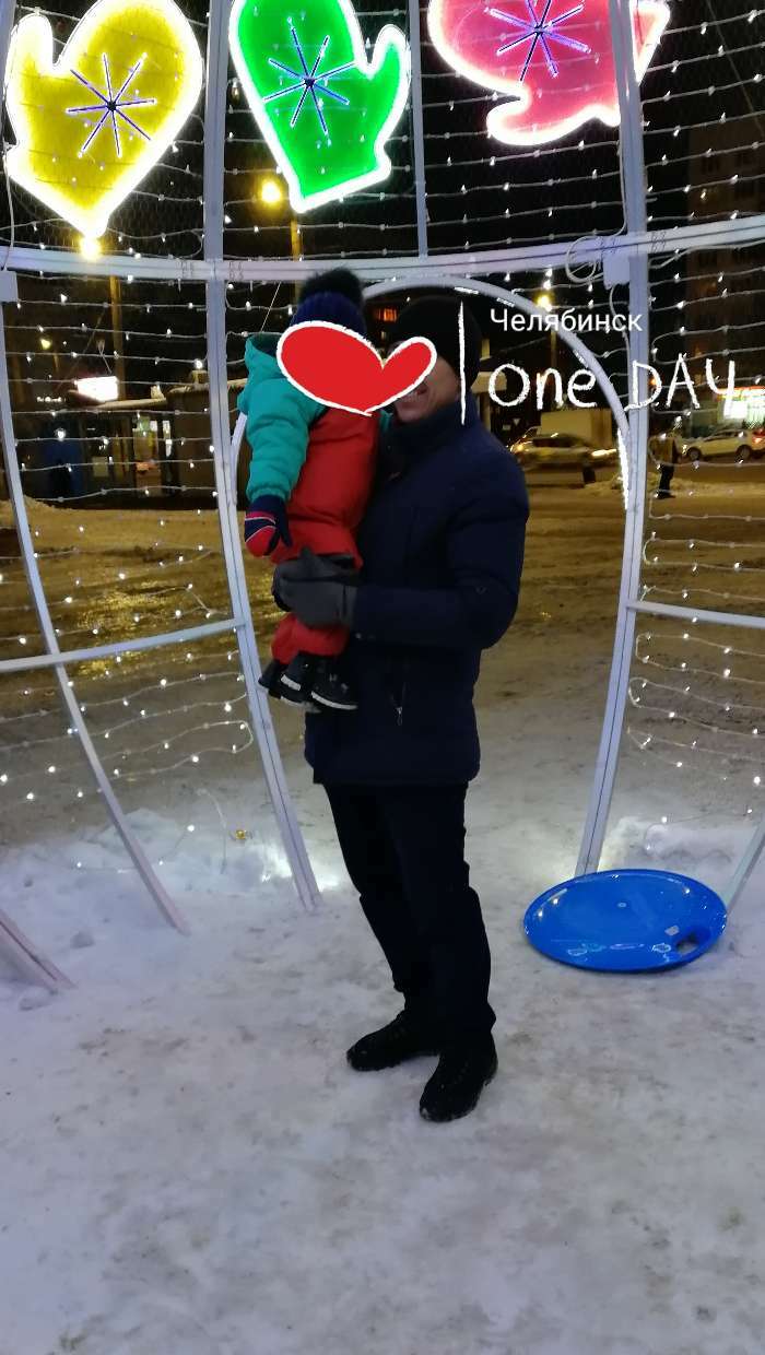 Фотография покупателя товара Варежки зимние детские MINAKU, цв.синий/красный, р-р 15 (16 см)