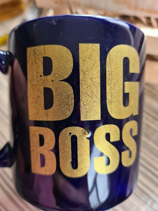 Фотография покупателя товара Кружка "Big Boss", синяя, керамика, 0.35 л, 1 сорт, микс - Фото 5