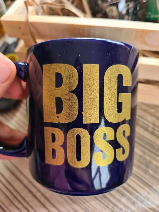Фотография покупателя товара Кружка "Big Boss", синяя, керамика, 0.35 л, 1 сорт, микс - Фото 6