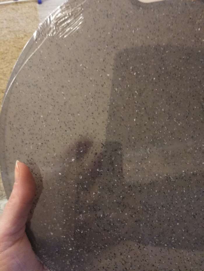 Фотография покупателя товара Доска разделочная пластиковая круглая «Эко», d=31 см, цвет серый - Фото 7