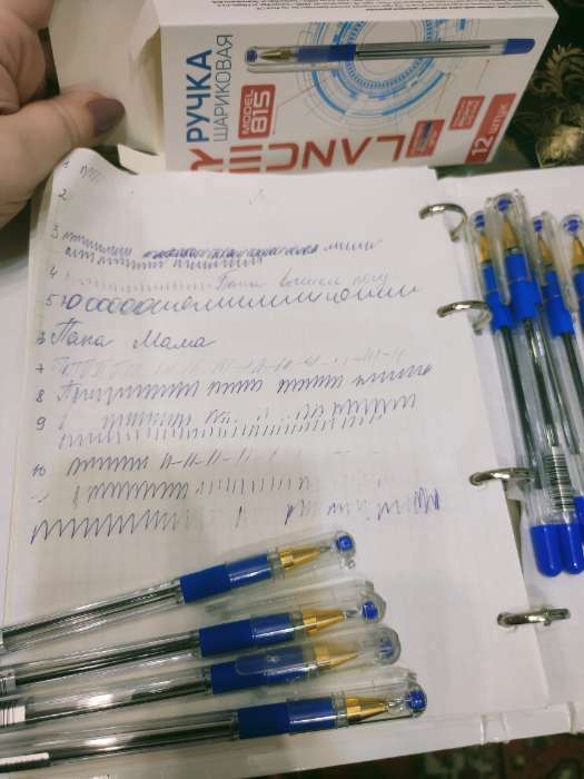 Фотография покупателя товара Ручка шариковая 0.5 мм, стержень синий, корпус прозрачный с резиновым держателем - Фото 36