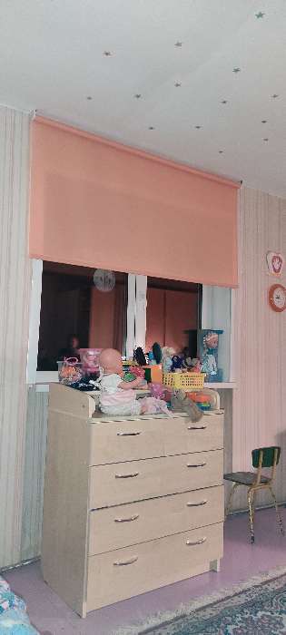 Фотография покупателя товара Рулонная штора «Шантунг», 43 х 175 см, цвет персик - Фото 2