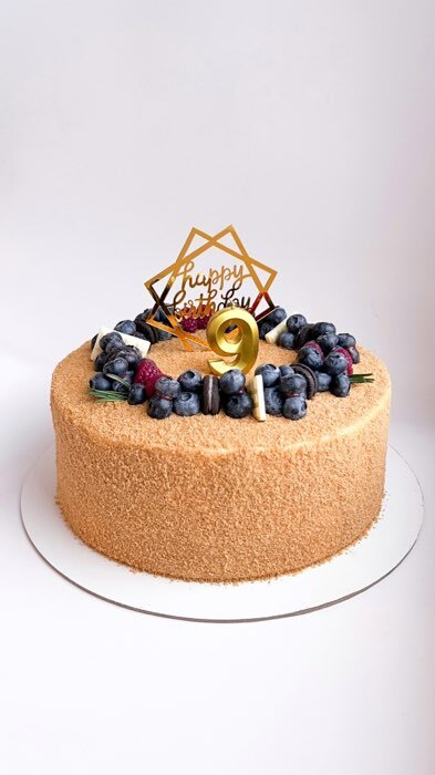 Фотография покупателя товара Топпер "Happy Birthday", геометрия, золото, Дарим Красиво