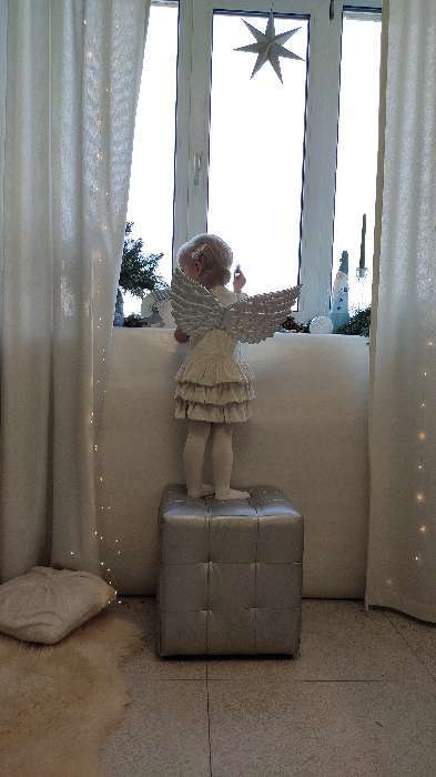 Фотография покупателя товара Карнавальные крылья «Ангелочек», для детей, цвет серебристый
