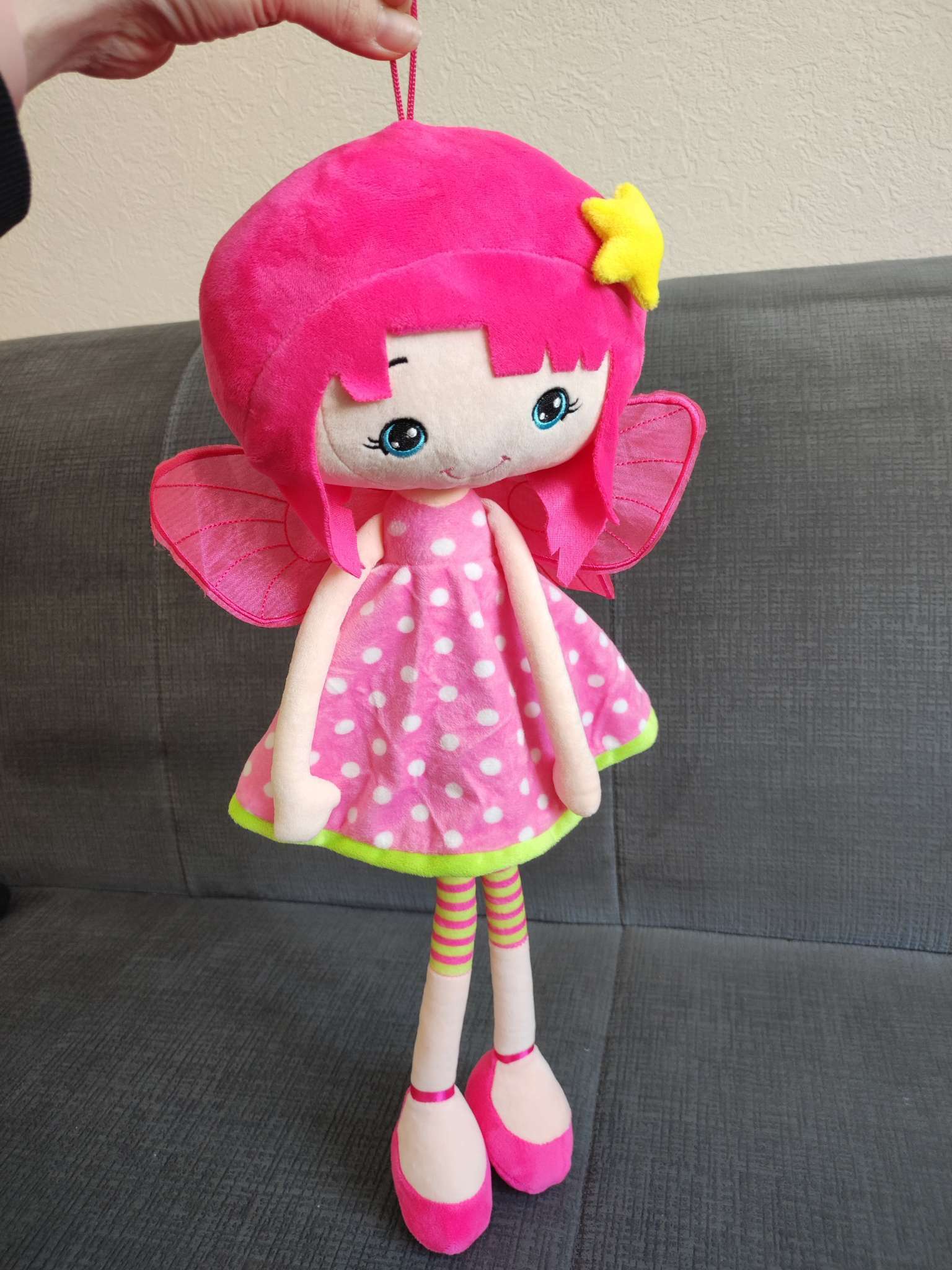 Фотография покупателя товара Мягкая кукла «Фея Лу розовая», 50 см - Фото 3