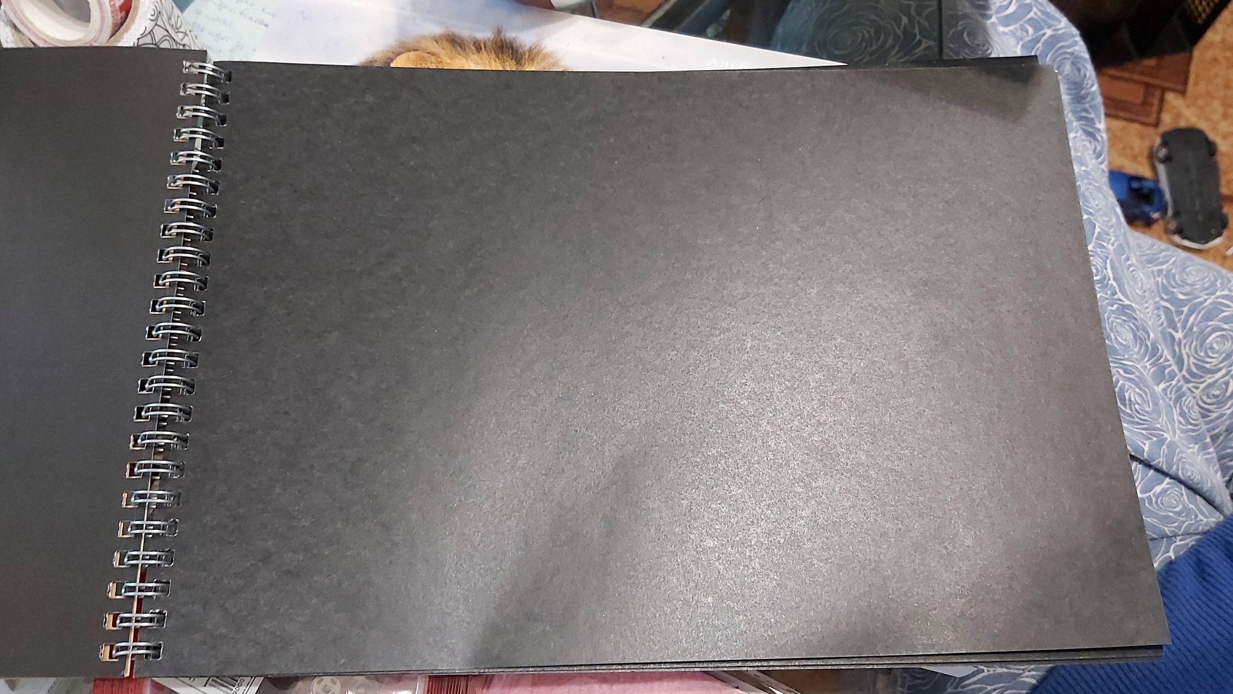 Фотография покупателя товара Альбом для рисования А4, 20 листов на гребне SketchBook «Сова», жёсткая подложка, блок чёрная бумага 160 г/м2 - Фото 2